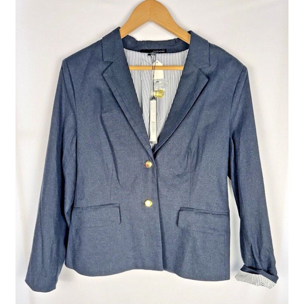Harve Benard Navy Blazer Size 10 NWT